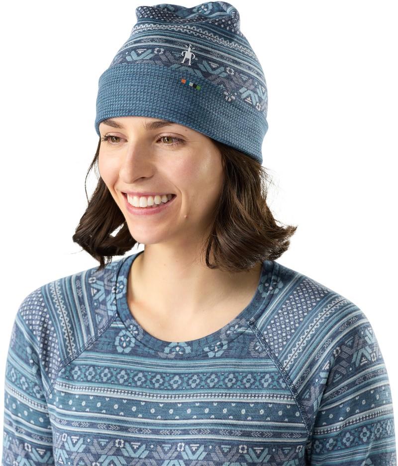 Thermal Merino Reversible Cuffed Beanie - nightfall fair isle fun 1