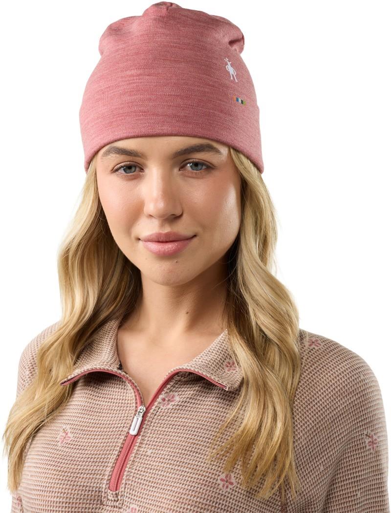Thermal Merino Reversible Cuffed Beanie - rosewood heather 1