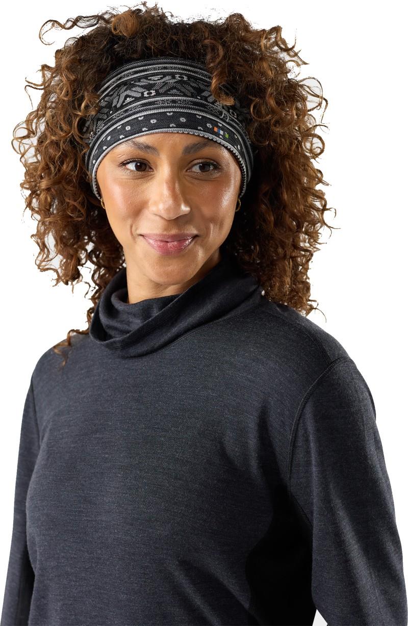 Thermal Merino Reversible Headband - black fair isle fun 1