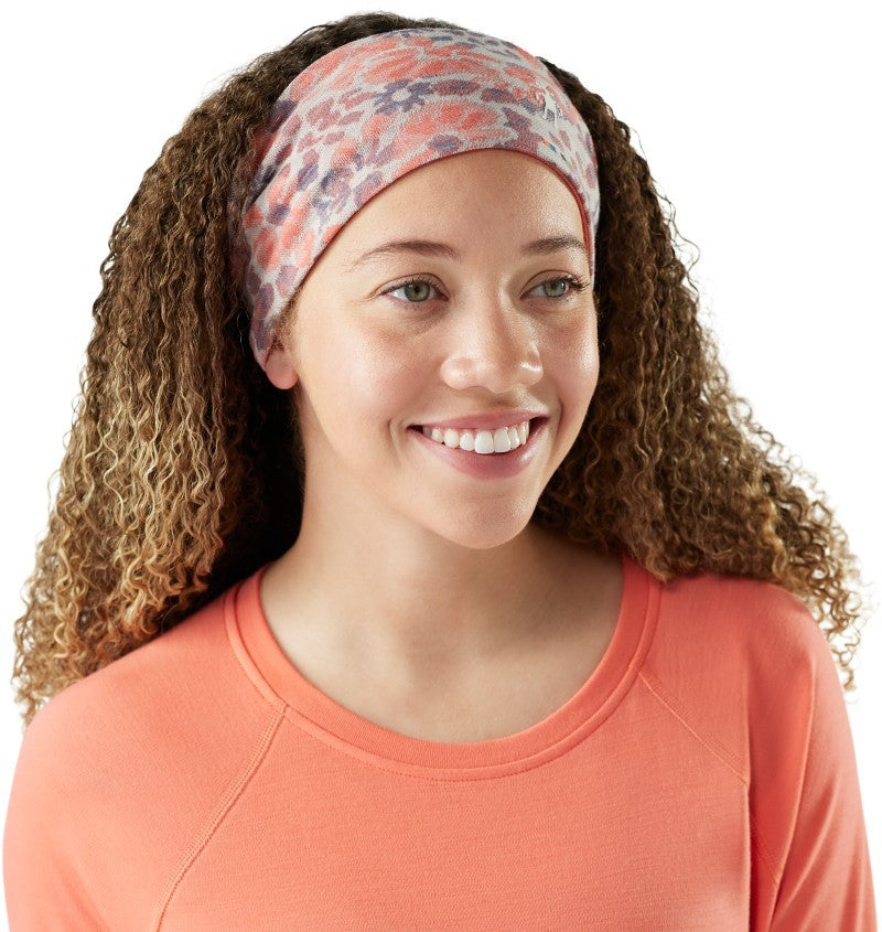 Thermal Merino Reversible Headband - coral reef floral 1