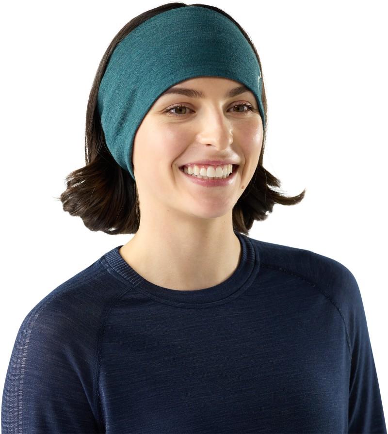 Thermal Merino Reversible Headband - dark teal heather 1