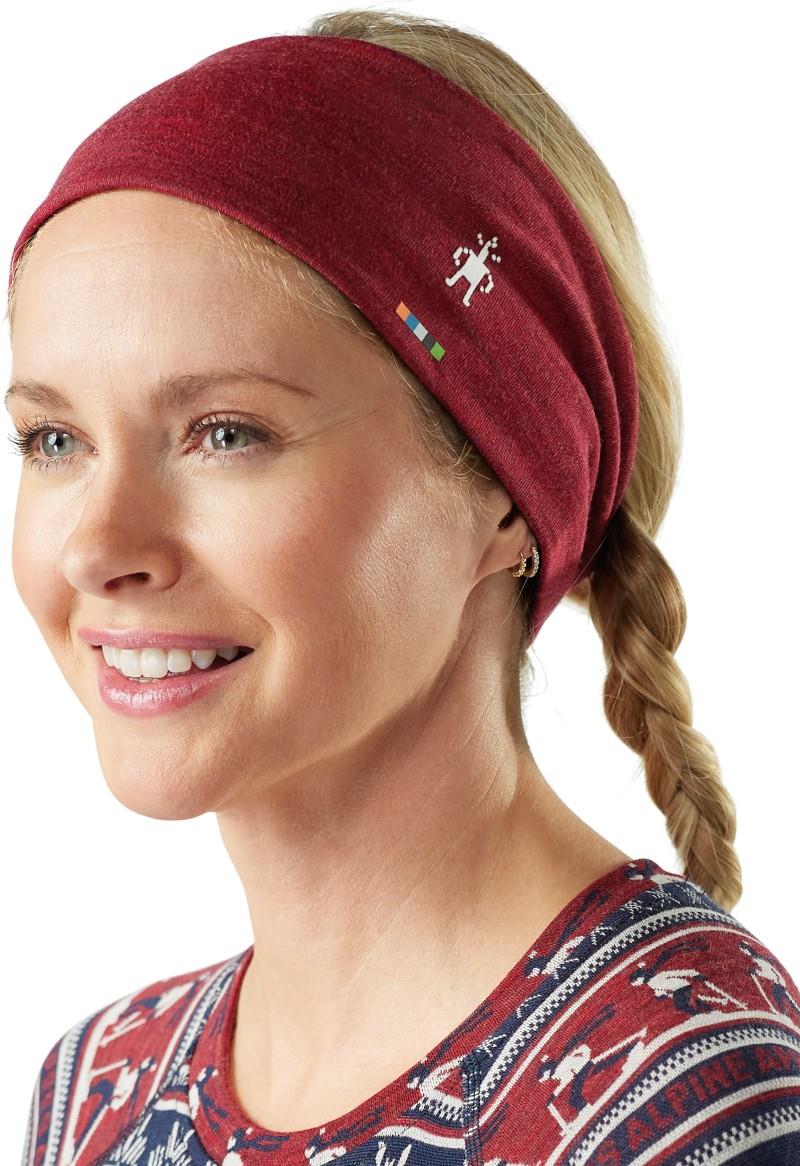 Thermal Merino Reversible Headband - deep navy / currant heather 1
