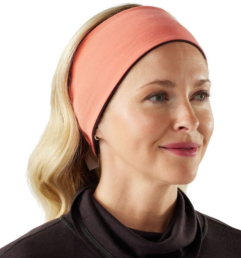 Thermal Merino Reversible Headband - mink / coral reef 1