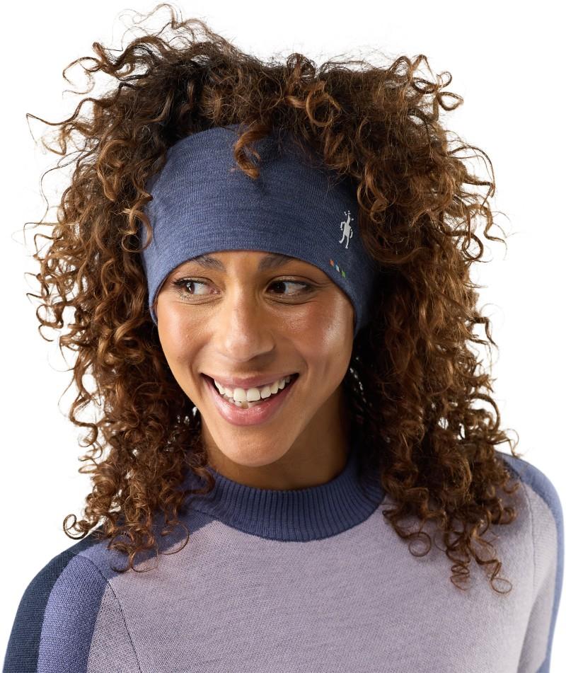 Thermal Merino Reversible Headband - nightfall blue heather 1
