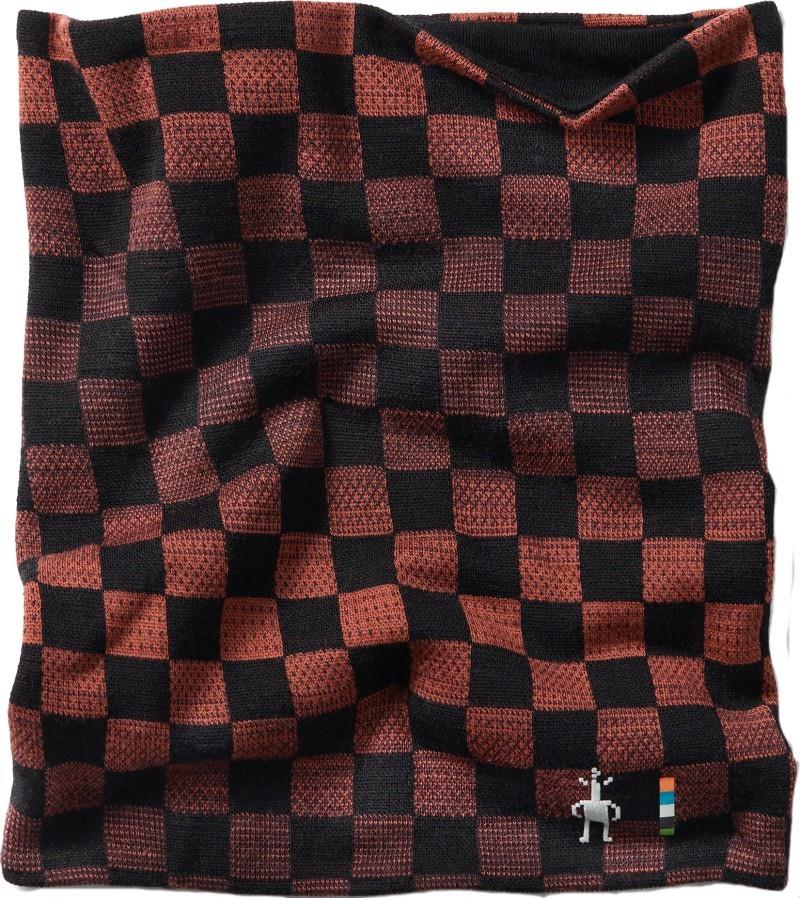 Thermal Merino Reversible Neck Gaiter - burnt sienna check 1