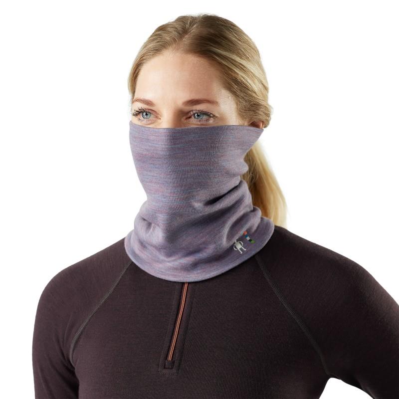Thermal Merino Reversible Neck Gaiter - chalk violet heather 1