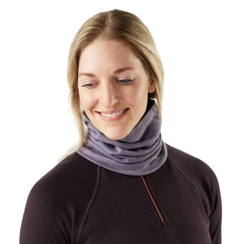 Thermal Merino Reversible Neck Gaiter - chalk violet heather 1