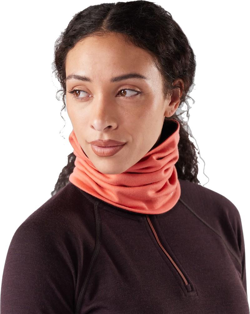 Thermal Merino Reversible Neck Gaiter - coral reef / mink 1