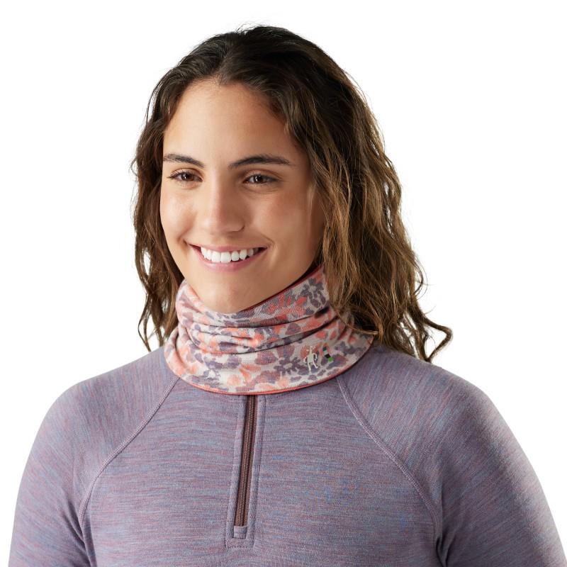 Thermal Merino Reversible Neck Gaiter - coral reef floral 1