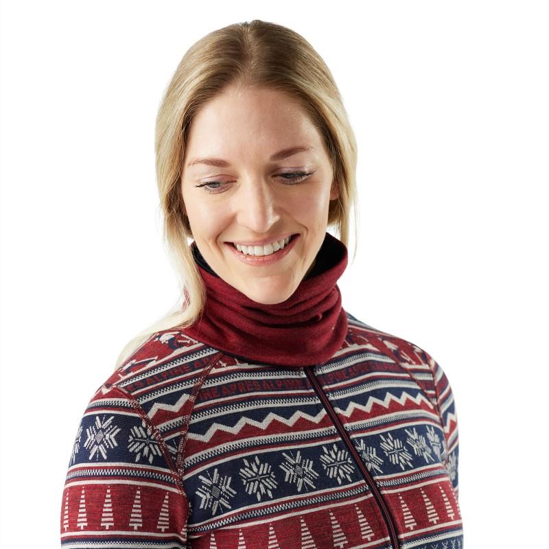 Thermal Merino Reversible Neck Gaiter - currant / deep navy 1