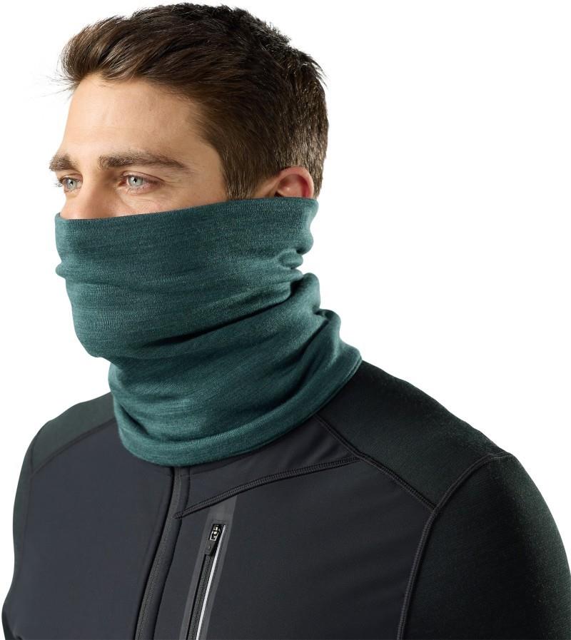 Thermal Merino Reversible Neck Gaiter - dark teal heather 1