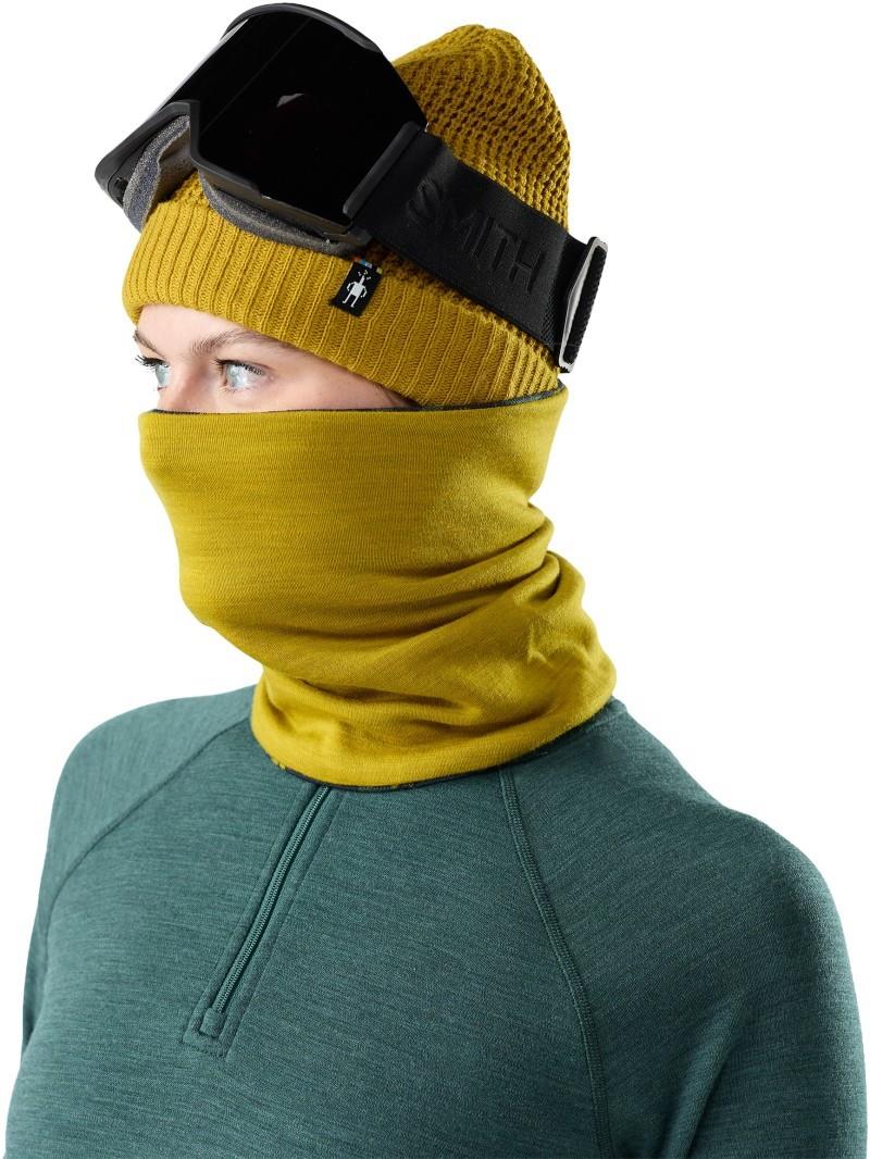 Thermal Merino Reversible Neck Gaiter - dark teal wild blossom 1