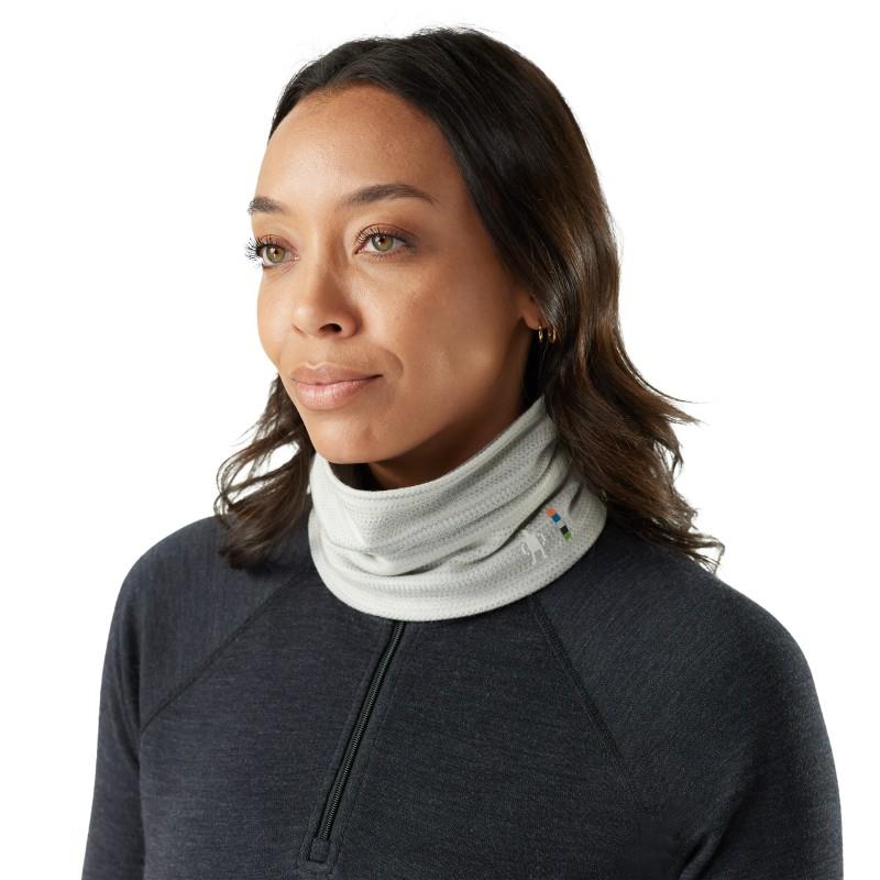 Thermal Merino Reversible Neck Gaiter - light gray color shift 1