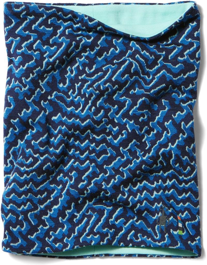 Thermal Merino Reversible Neck Gaiter - pacific blue retro line 1