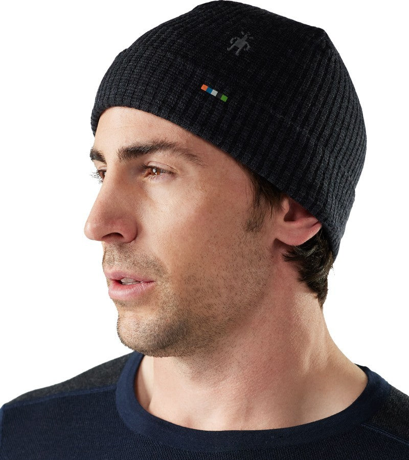 Thermal Merino Rib Beanie - charcoal heather 1