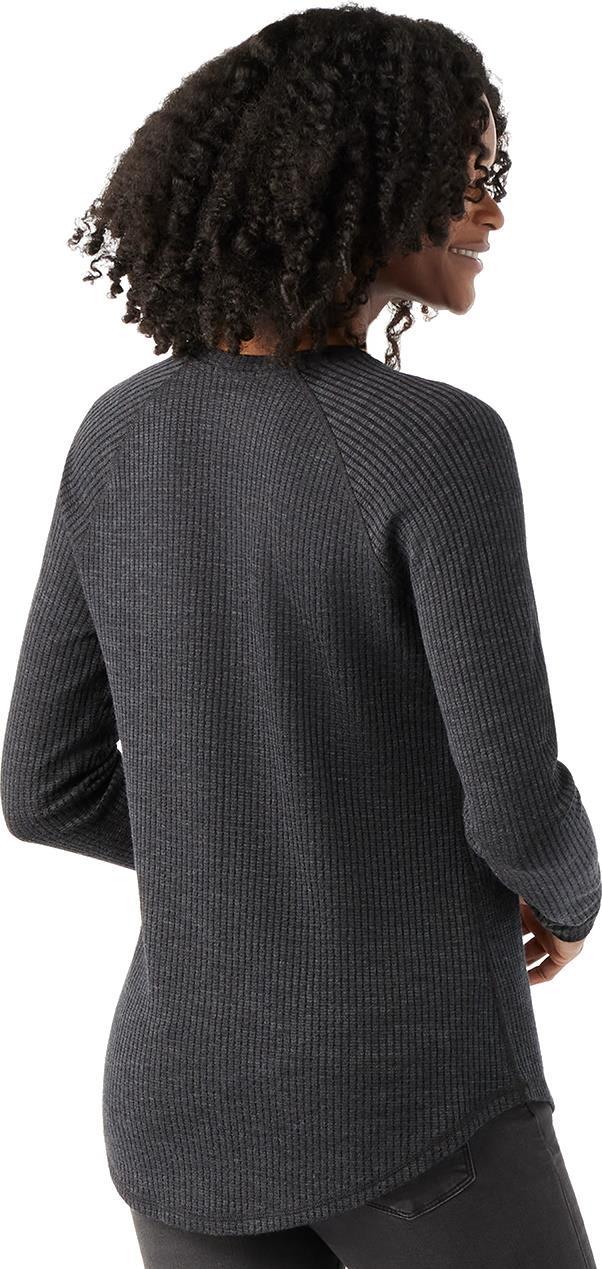 Thermal Merino Rib Crew - Womens - Charcoal Heather 3