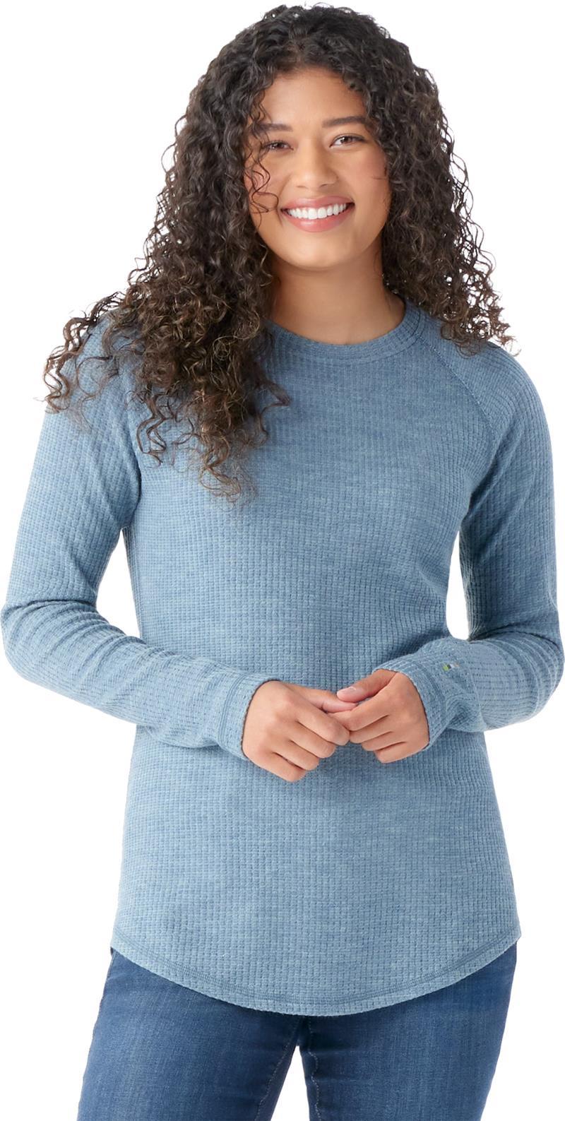 Thermal Merino Rib Crew - Womens - Lead Heather 2