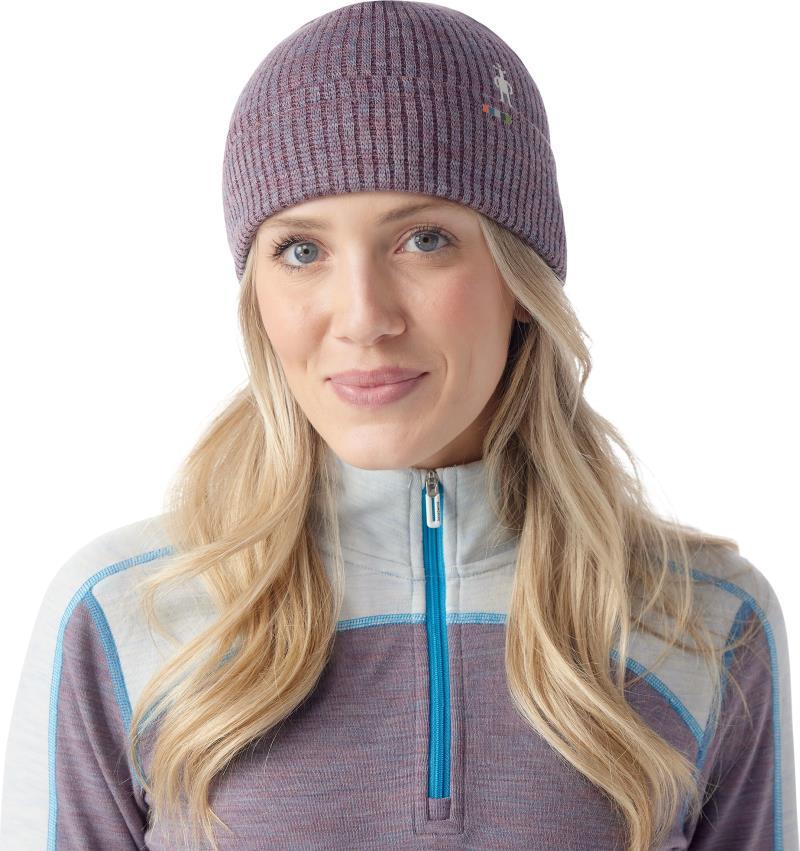 Thermal Merino Stash Beanie - Chalk Violet Heather 2