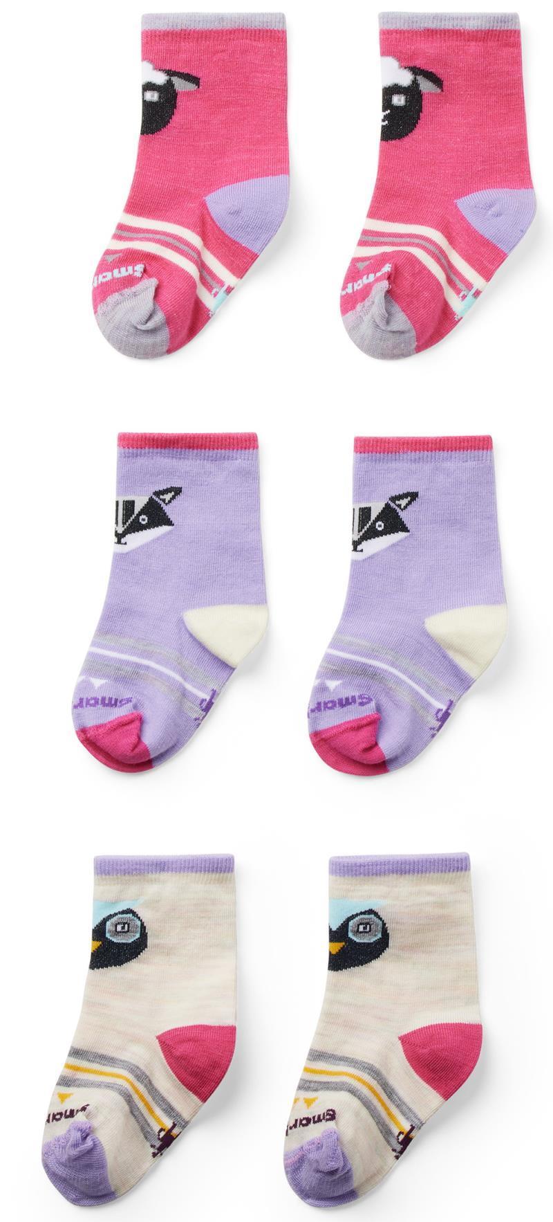 Trio Socks - Toddler - Power Pink 1