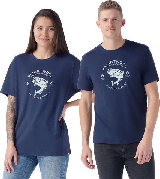 Trout Fishing Graphic SS Tee - Unisex - Deep Navy 2
