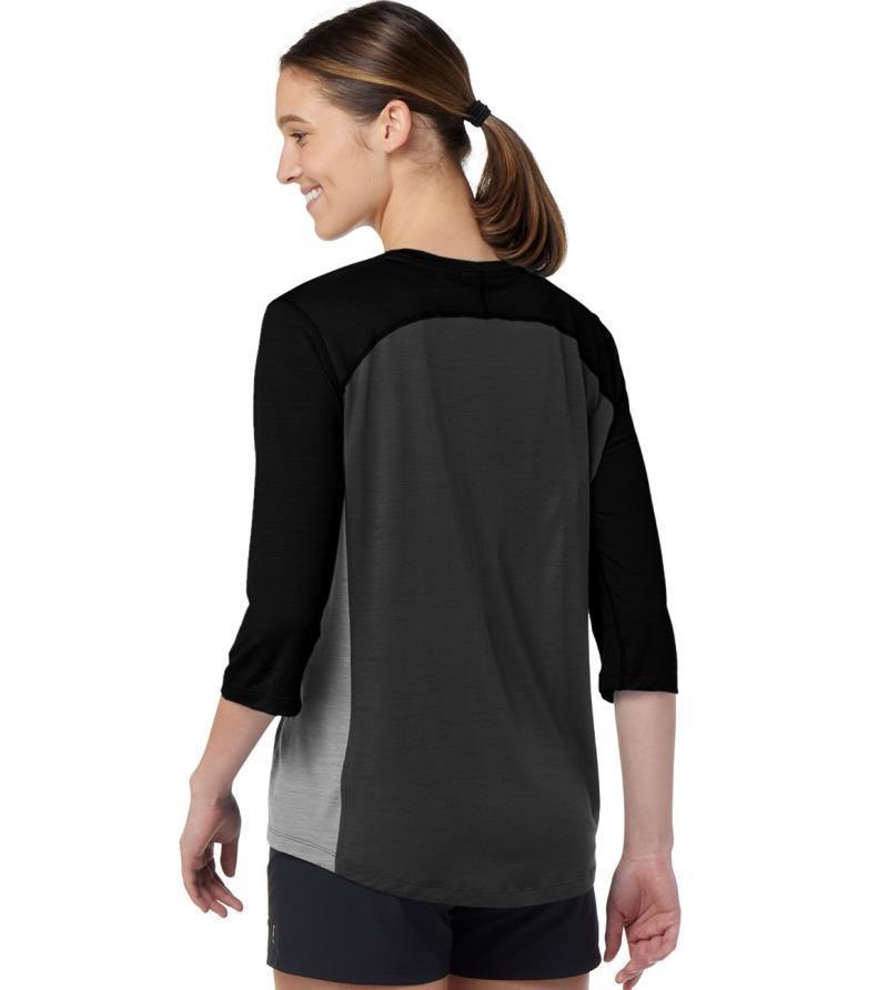 Ultralite Mountain Bike 3/4 Sleeve Tee - Womens - Black 3