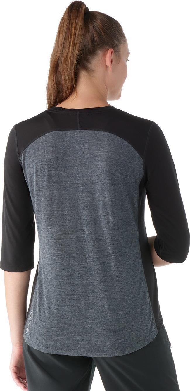 Ultralite Mountain Bike 3/4 Sleeve Tee - Womens - Black / Charcoal 2