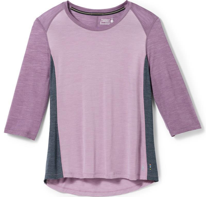 Ultralite Mountain Bike 3/4 Sleeve Tee - Womens - Elderberry Heather 1