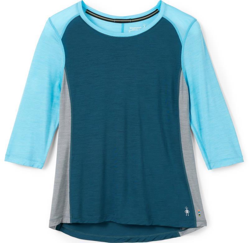 Ultralite Mountain Bike 3/4 Sleeve Tee - Womens - Twilight Blue 1