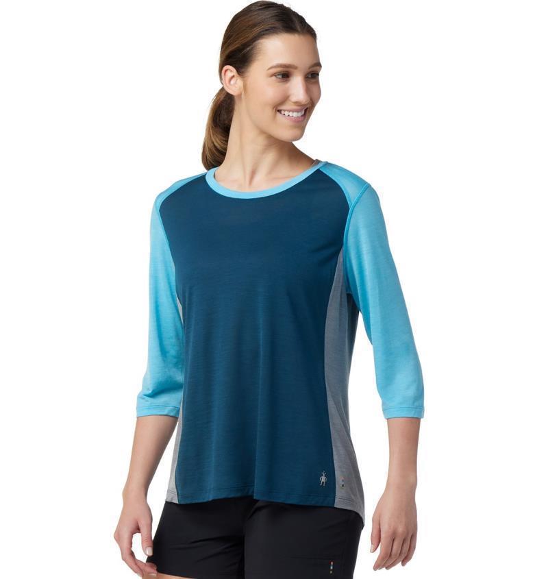 Ultralite Mountain Bike 3/4 Sleeve Tee - Womens - Twilight Blue 2