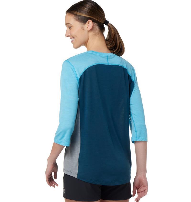 Ultralite Mountain Bike 3/4 Sleeve Tee - Womens - Twilight Blue 3