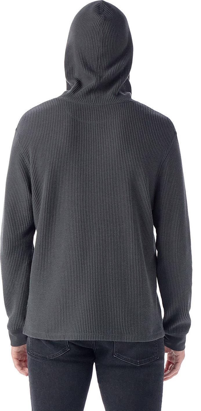 Waffle Henley Hoodie - Mens - Charcoal 3