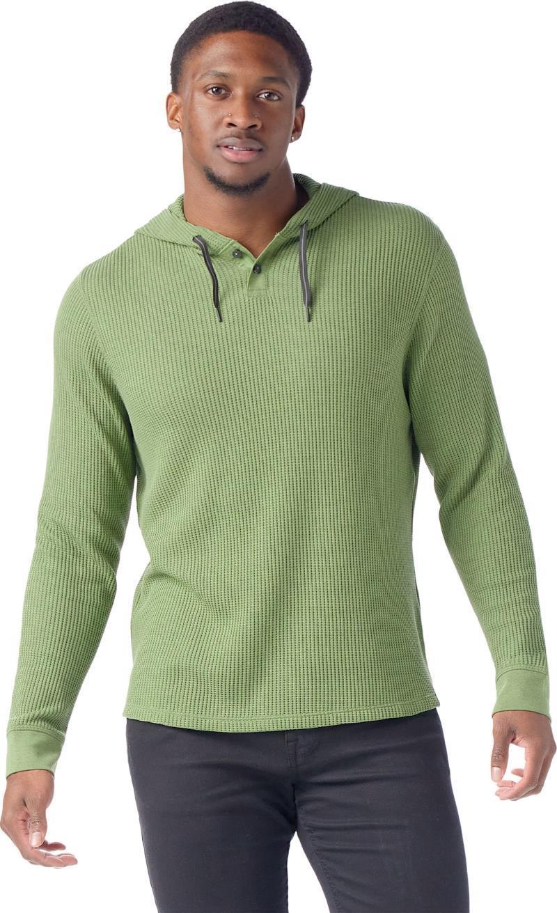Waffle Henley Hoodie - Mens - Fern Green 2