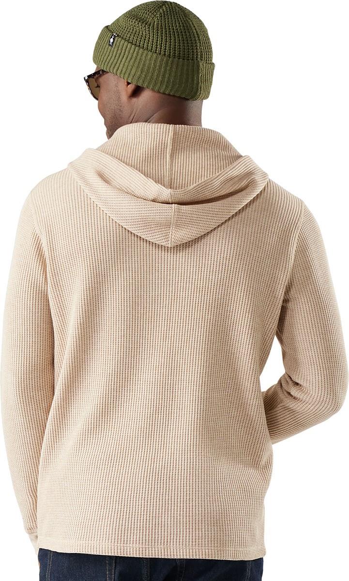 Waffle Henley Hoodie - Mens - toffee cream heather 1