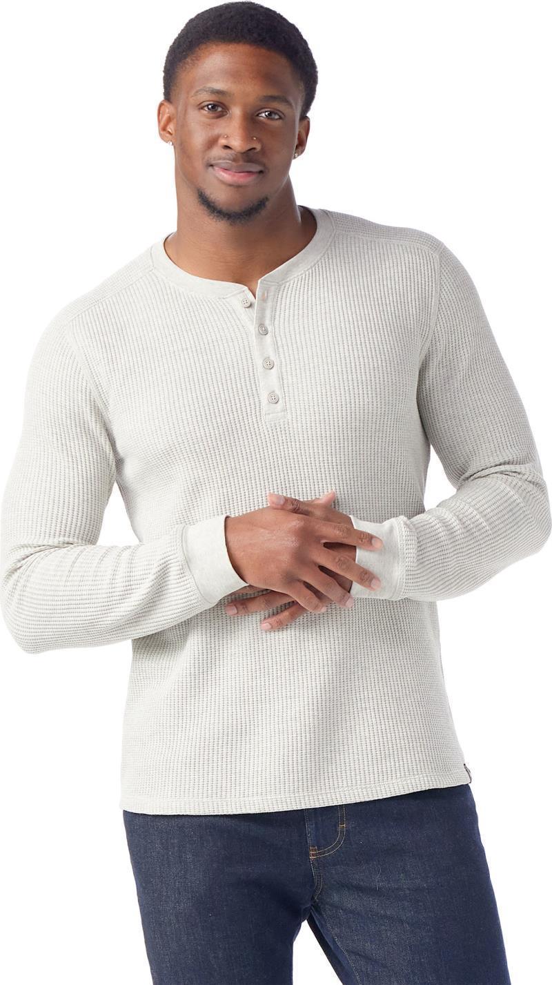 Waffle LS Henley - Mens - Ash Heather 2