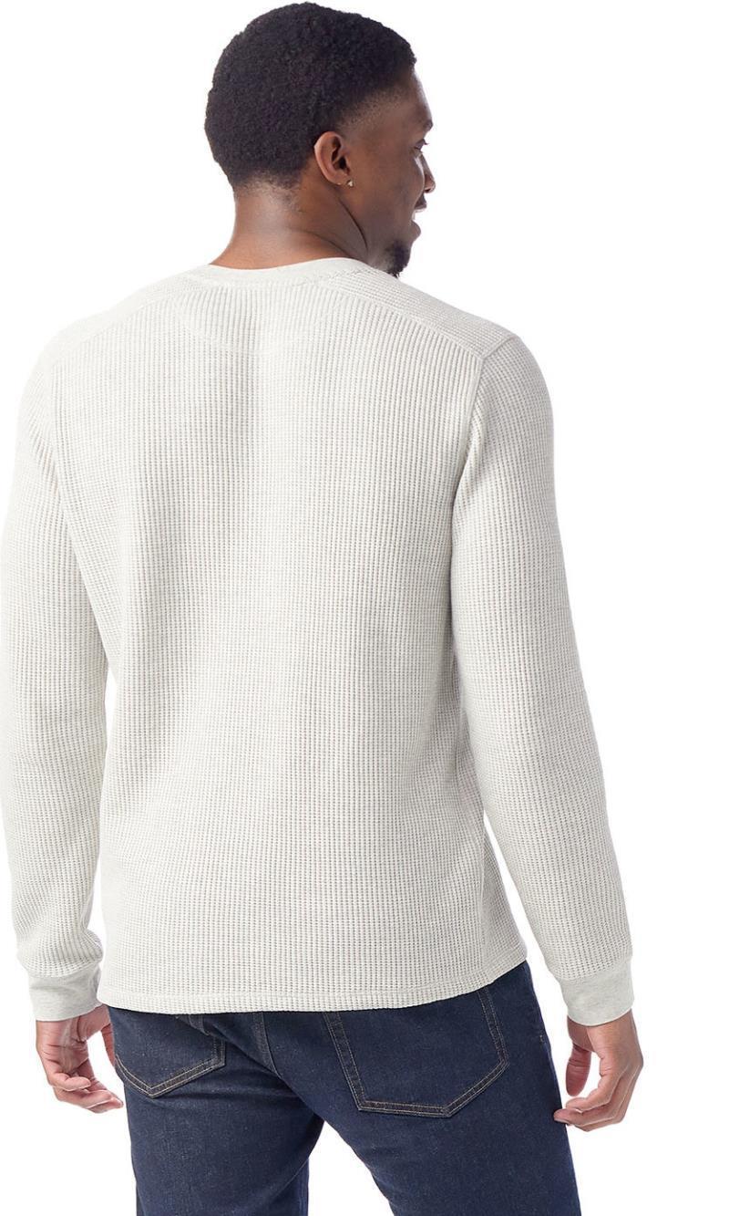 Waffle LS Henley - Mens - Ash Heather 3