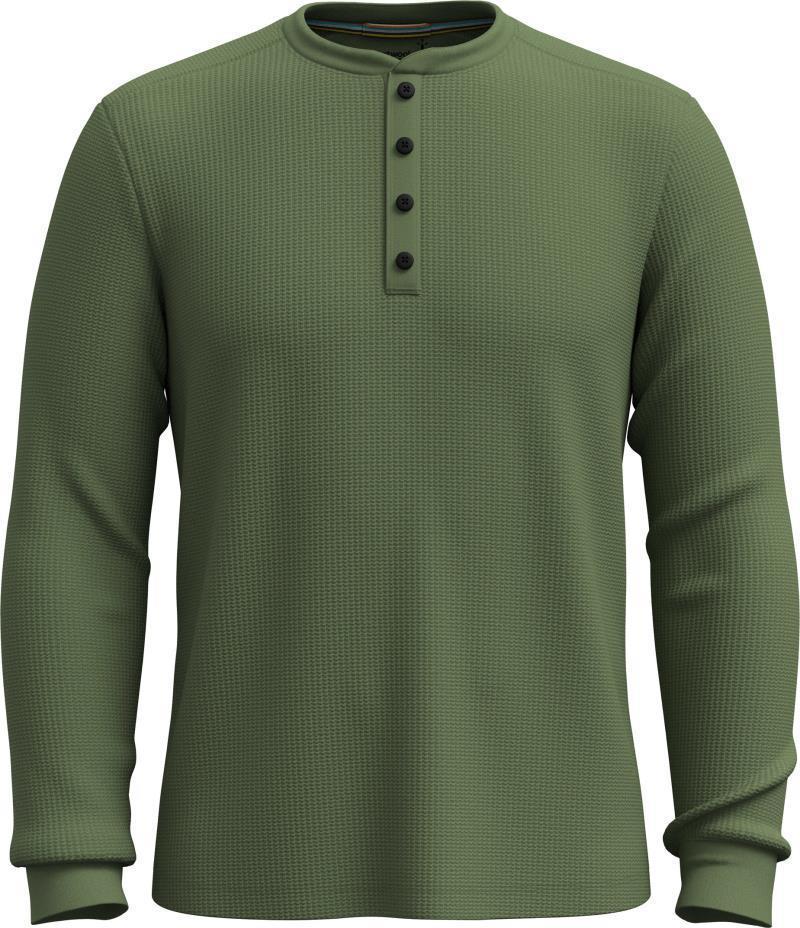 Waffle LS Henley - Mens - Fern Green 1