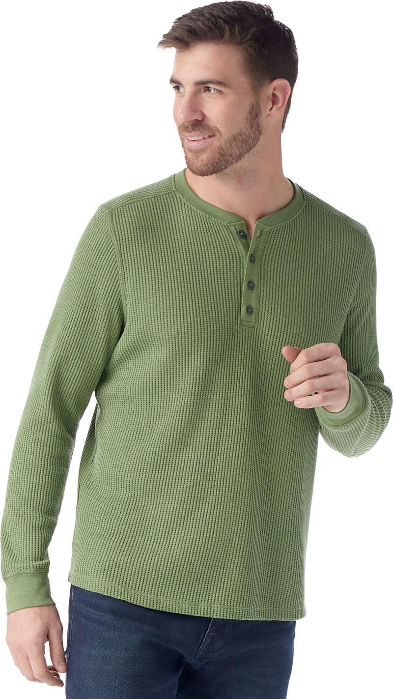 Waffle LS Henley - Mens - Fern Green 2