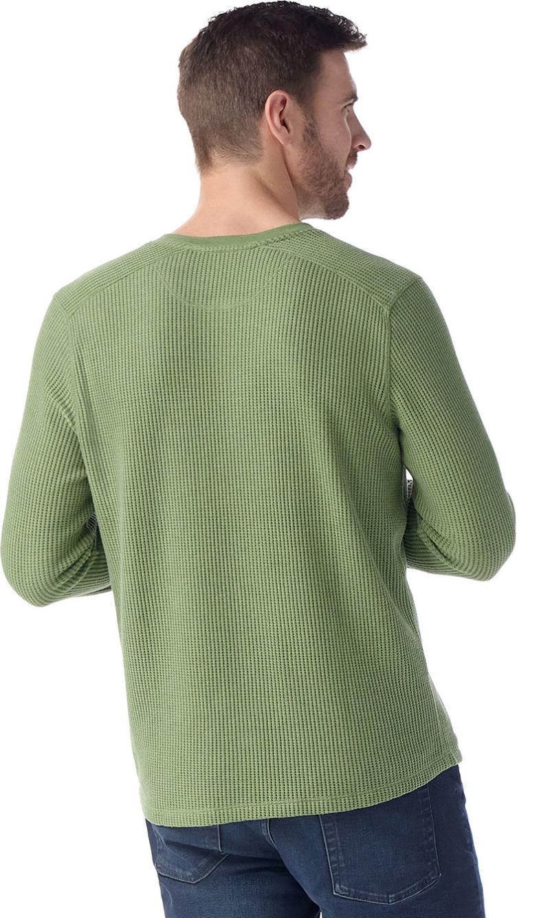 Waffle LS Henley - Mens - Fern Green 3