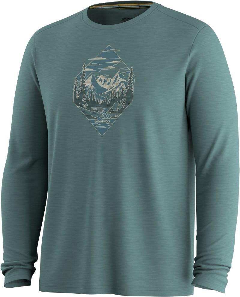 Wander Valley Active LS Graphic Tee - Mens - dusty teal 1