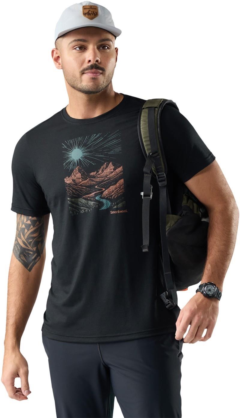 Wander Valley Active SS Graphic Tee - Mens - black 1