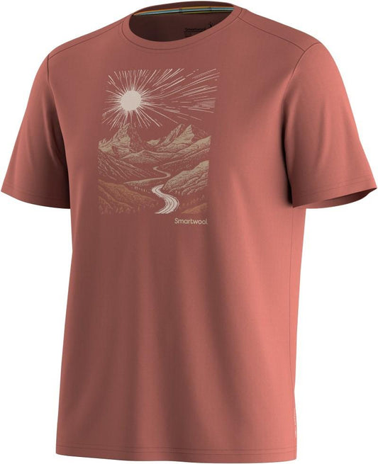 Wander Valley Active SS Graphic Tee - Mens - burnt sienna 1