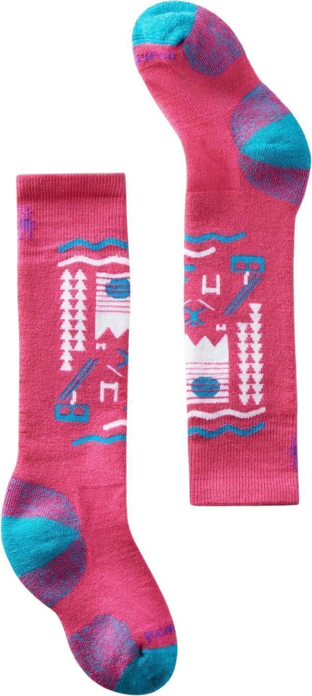 Wintersport Full Cushion Ski Day Over The Calf Socks - Kids - Power Pink 1