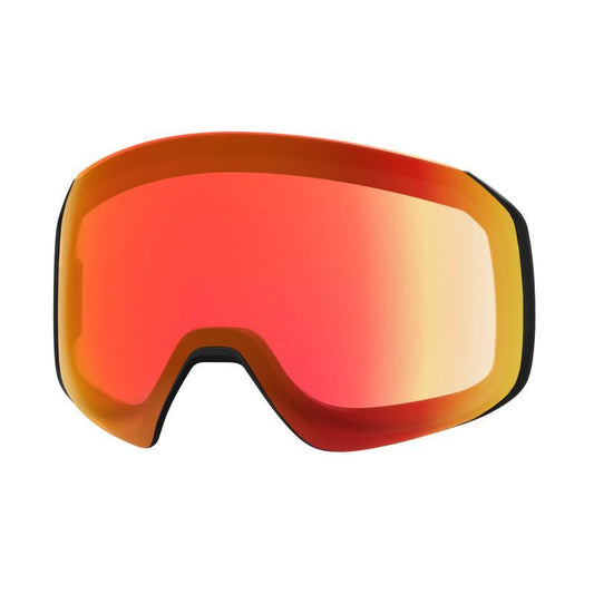 I/O Mag XL Low Bridge Fit, Black Goggles, ChromaPop Everyday Red Mirror Lens / Chromapop Storm Yello - not applicable 1