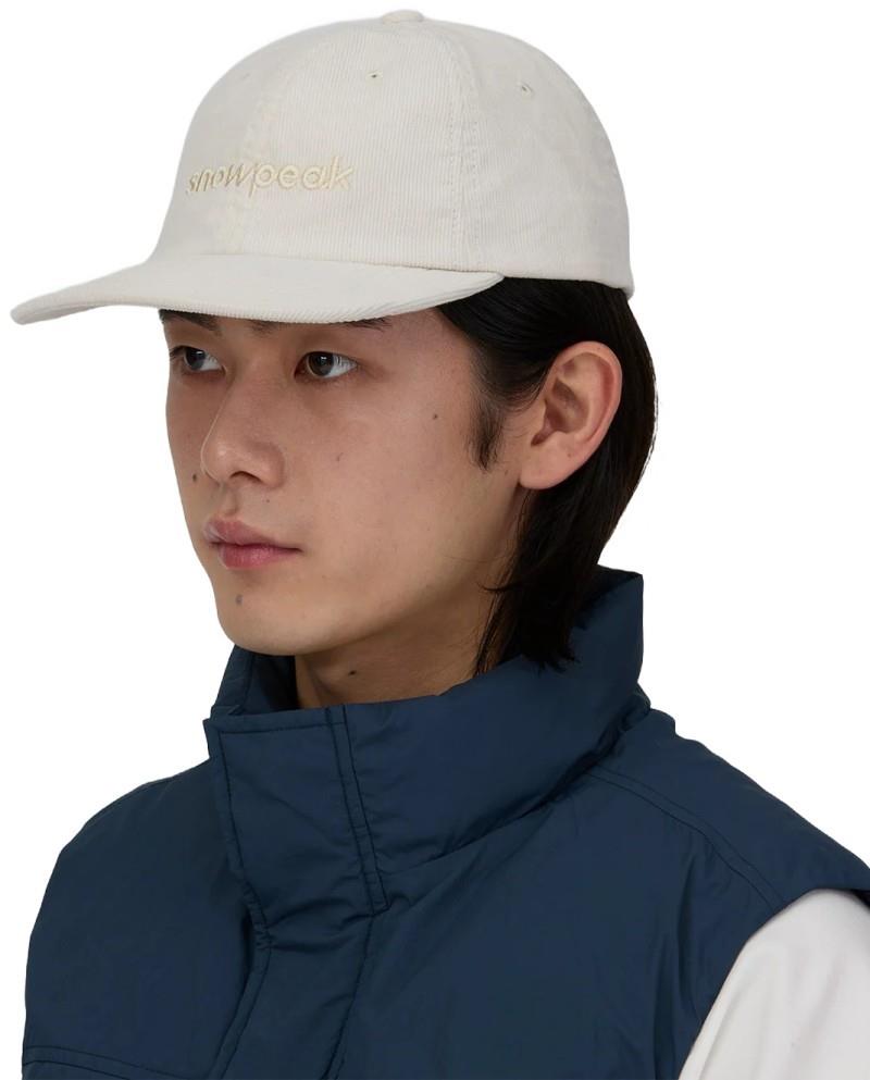 Corduroy Logo Design Cap - ivory 1