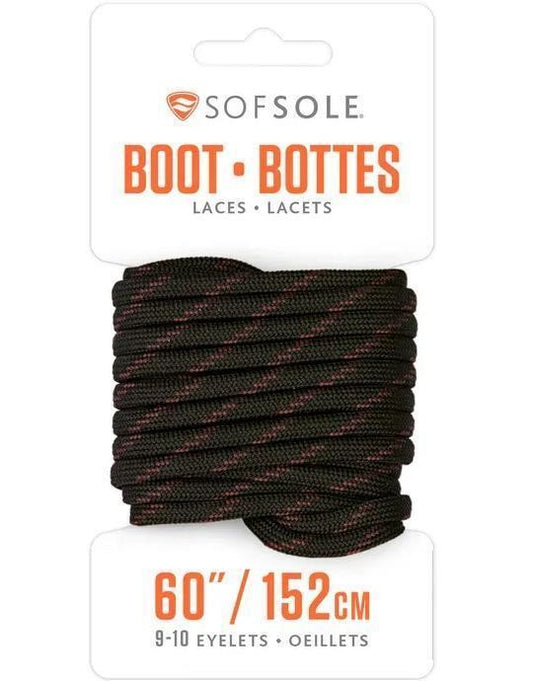 Waxed Boot Laces - black / plum 1