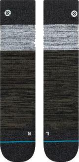 Badge Hike Wool Crew Socks - Black 2