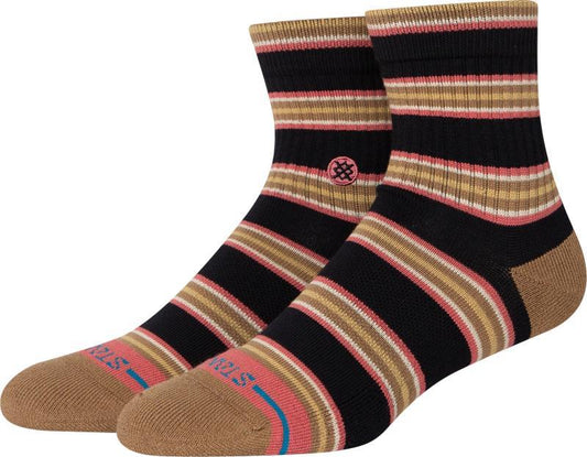 Cotton Medium Cushion Quarter Socks - Unisex - Speakeasy - Black 1
