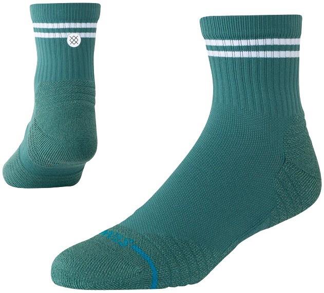 Golf Lined Up Mid Quarter Socks - teal 1