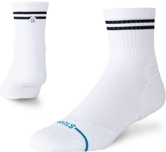 Golf Lined Up Mid Quarter Socks - white 1