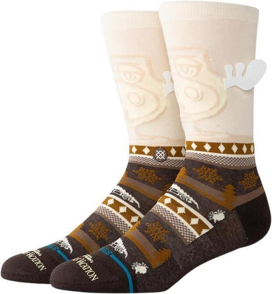 Have Some Eggnog Crew Socks - dark brown 1